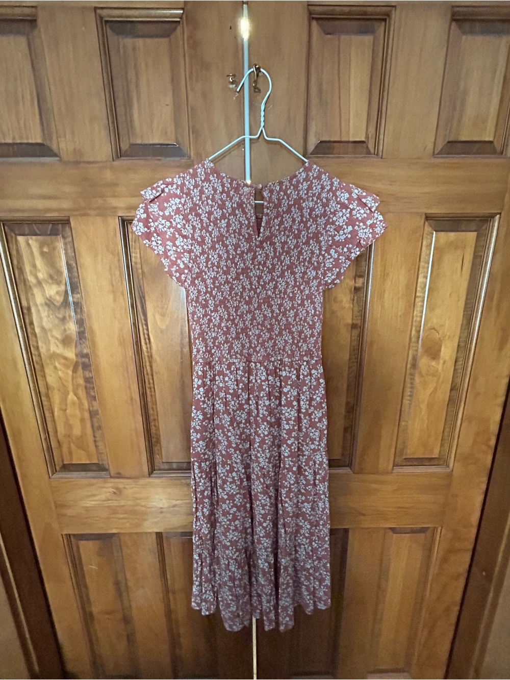mine Dusty Rose Floral Midi Dress
